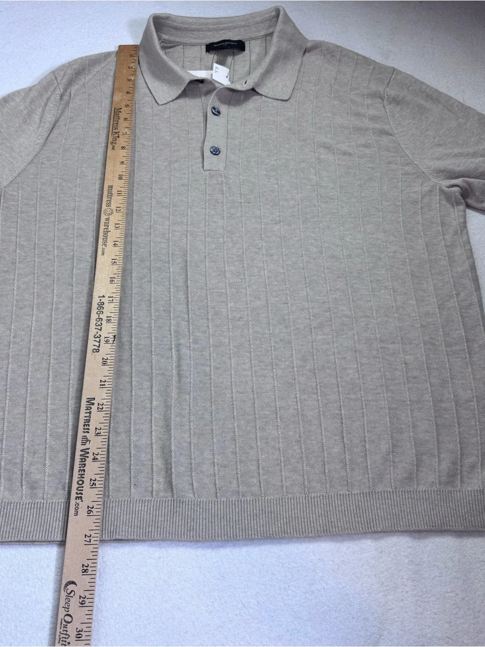 Banana Republic Ribbed Sweater Polo NWT Coastal Grandfather Quiet Luxury Resort